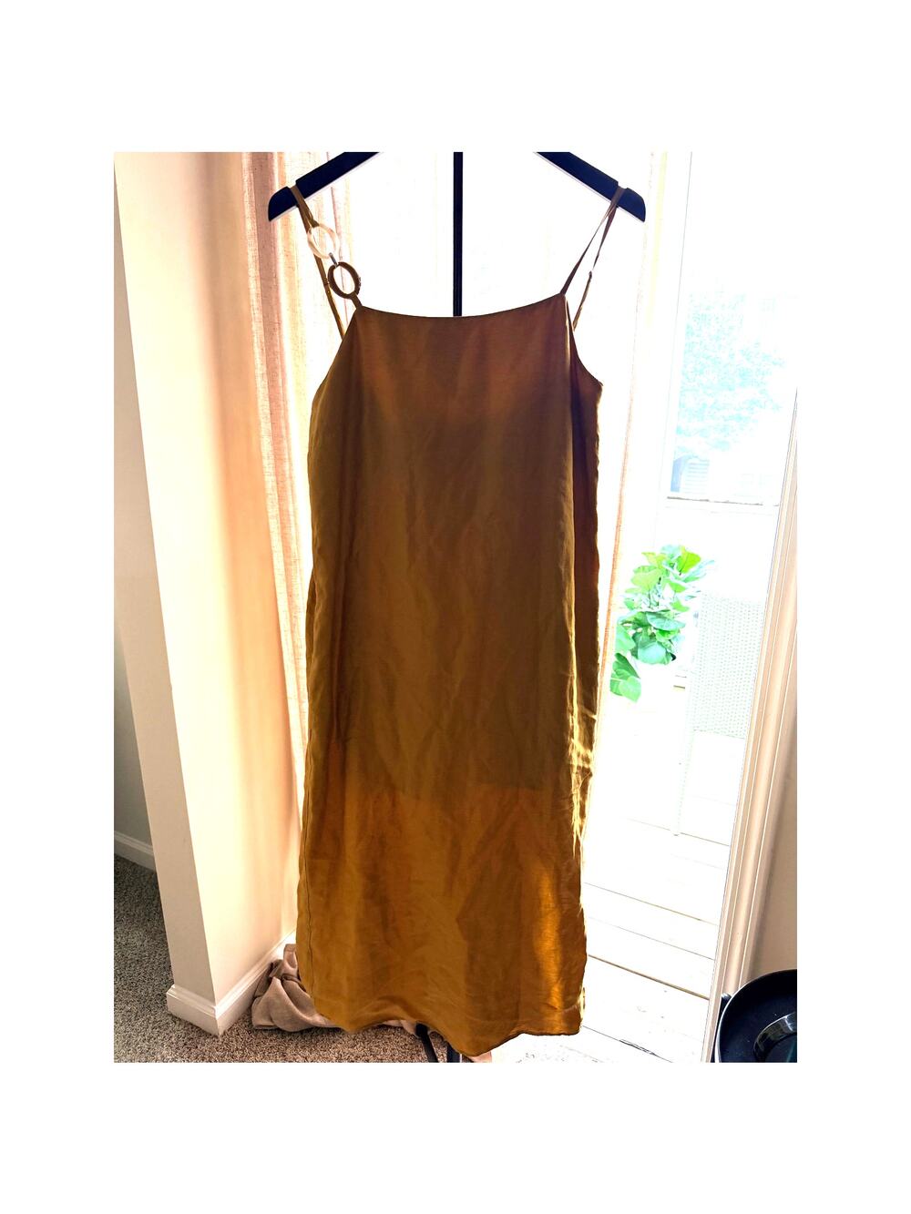Ipekyol turkish designer boho 100% coton yellow dress euc M